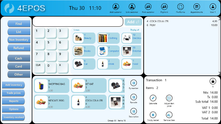 4EPOS POS software